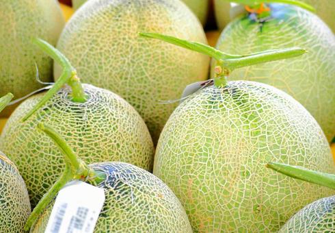 新鮮な甘くて美味しいネットメロン 果物 新鮮な甘くて美味しいネットメロン 果物 メロン,ネットメロン,網目メロンの写真素材
