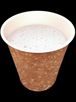 ストロベリードリンク紙コップテイクアウト ドリンク,ホット,紙コップの写真素材