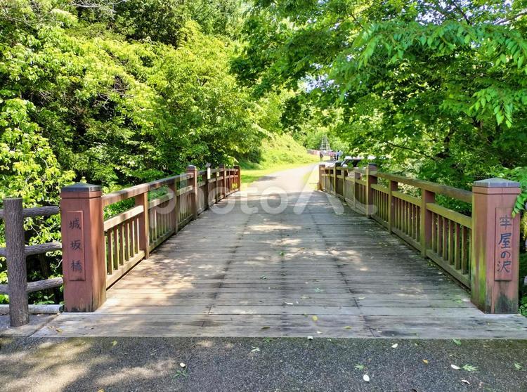 津久井湖城山公園　牢屋の沢の城坂橋 神奈川県立津久井湖城山公園,津久井城,津久井城址の写真素材