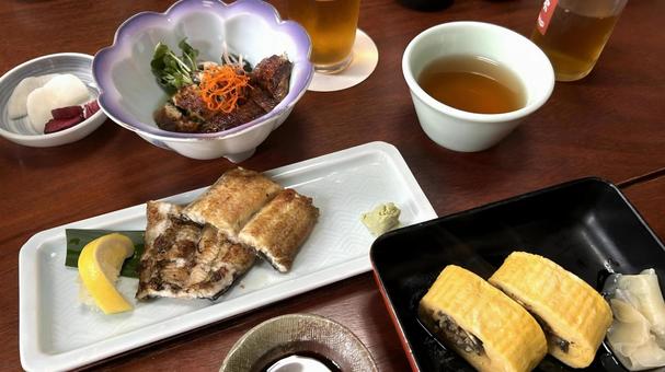 鰻料理　鰻 鰻,かば焼き,白焼きの写真素材