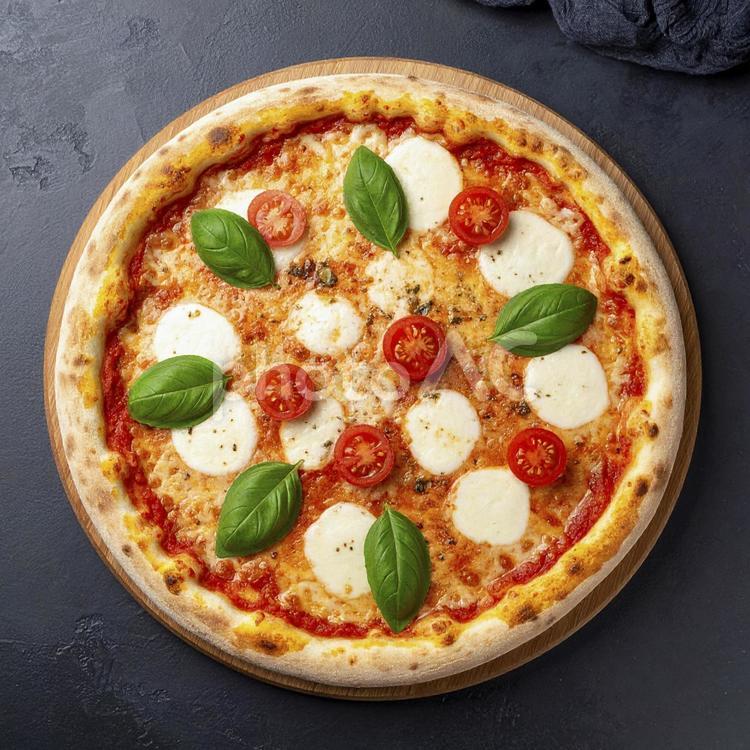 ピザ　マルゲリータ　AI生成画像   ピザ,マルゲリータ,イタリア料理の写真素材