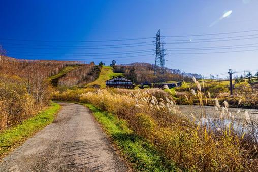 新潟県 苗場の秋景色 新潟県 苗場の秋景色 紅葉,秋,苗場ドラゴンドラの写真素材
