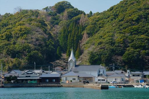崎津教会 崎津教会,崎津集落,教会の写真素材