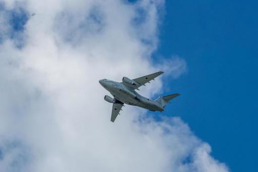 日本・芦屋航空祭のパノラマ景観の写真