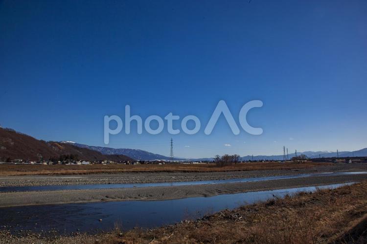 長野県　梓川 梓川,river,naganoの写真素材
