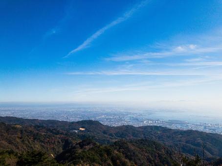 六甲山から見る景色 六甲山から見る景色の写真