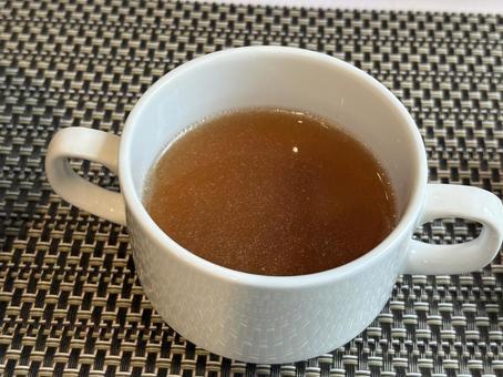 コンソメスープ ランチ,昼食,レストランの写真素材