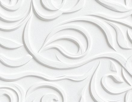 白色ペイントの曲線装飾の写真