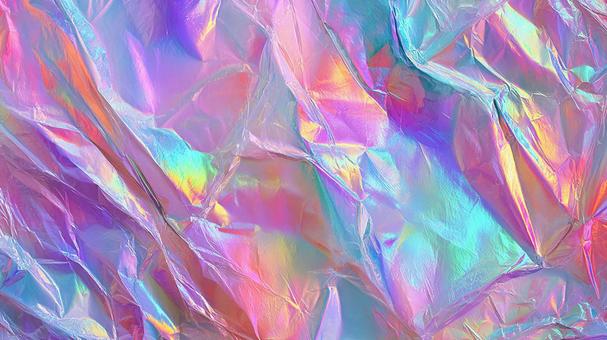 光沢感のあるカラフルなホログラム背景の写真