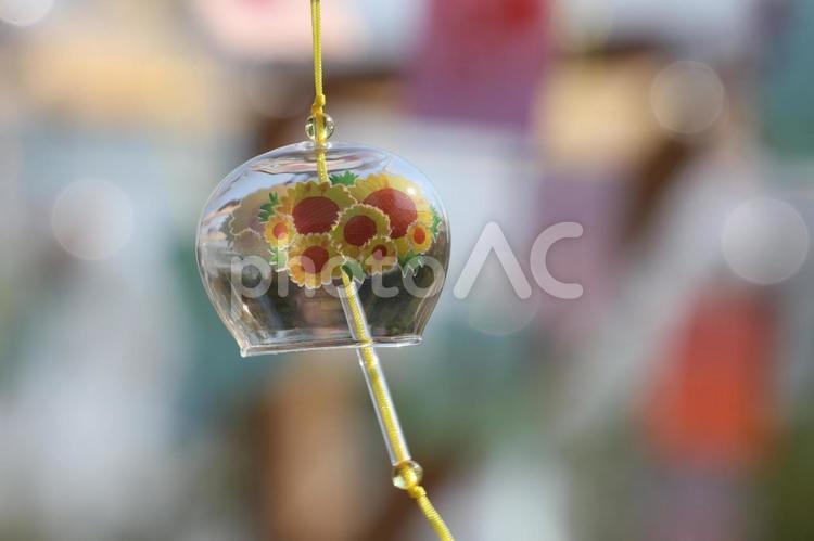 一つの風鈴 風鈴,ガラス風鈴,風物詩の写真素材