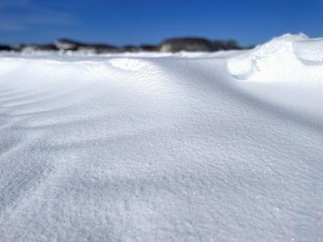 雪景色と青空 雪景色と青空の写真