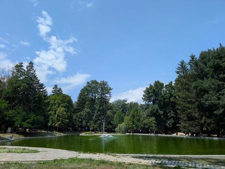 公園 公園,町並み,バンスコの写真素材