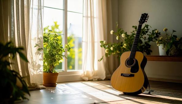楽器が置かれた部屋の写真