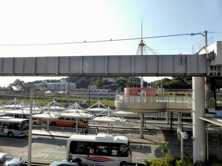 湘南モノレール大船駅の発着部を見る 湘南モノレール大船駅の発着部を見る 建物,モノレール,懸垂式の写真素材