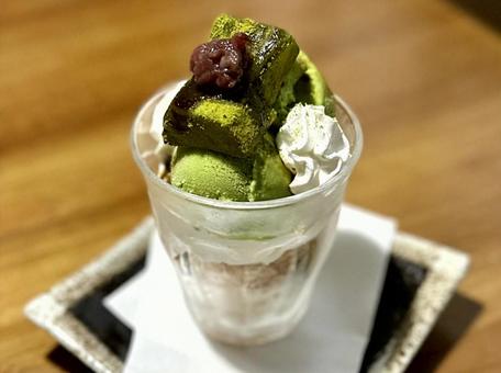 抹茶パフェ 抹茶パフェ 抹茶パフェ,抹茶アイス,抹茶の写真素材