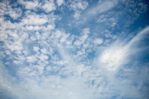 秋の空と雲を千里中央で撮影の写真