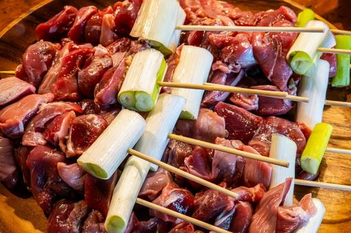焼き鳥の焼く前の鶏の砂ずり 焼き鳥の焼く前の鶏の砂ずり 砂ずり,砂肝,焼き鳥の写真素材