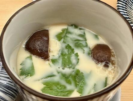 茶わん蒸し 茶わん蒸し,卵料理,しいたけの写真素材