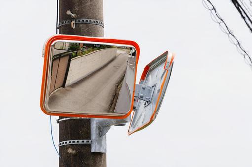 Convex mirror on utility pole 01, JPG Convex mirror on utility pole 01, JPG