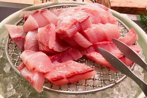 ヒラマサのお刺身 刺身,鮮魚,生の写真素材