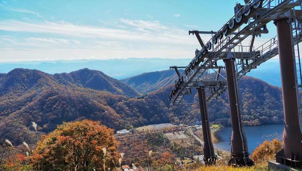 榛名山 紅葉,アウトドア,登山の写真素材