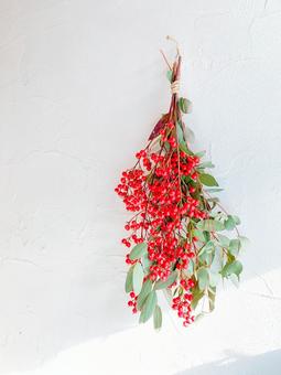 吊るしたドライフラワー 吊るす,花,ハーブの写真素材