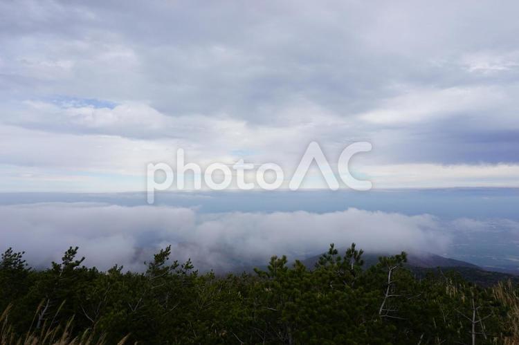 安達太良山から見下ろす下界 安達太良,山,福島の写真素材