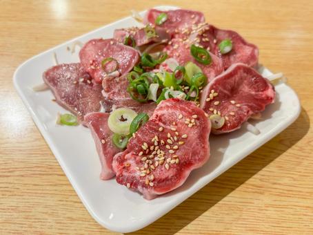 豚タン 豚タン,焼肉,タン塩の写真素材