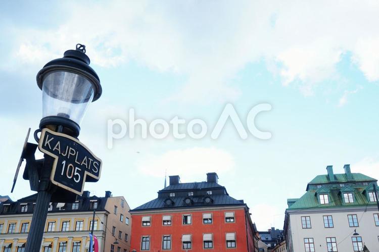 スウェーデンの素敵な街並み 街並み,建物,おしゃれの写真素材