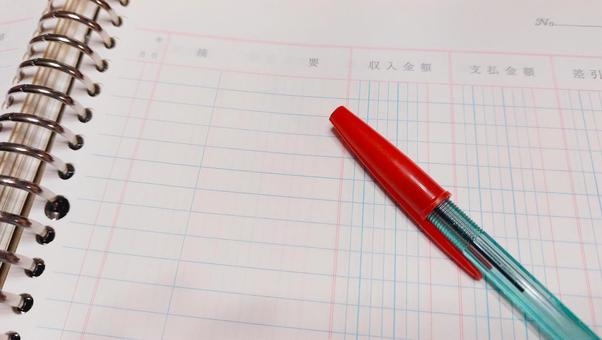 赤ボールペンと帳簿の写真素材 赤ボールペンと帳簿の写真素材 帳簿,赤ペン,ボールペンの写真素材