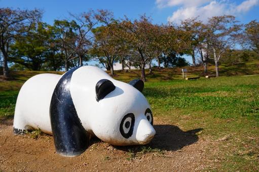 公園のパンダ 公園のパンダ 遊具,パンダ,風景の写真素材