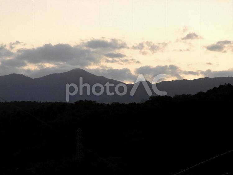 夕暮れ 夕暮れ,自然,山の写真素材