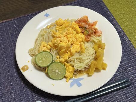 手づくりの冷やし中華 冷やし中華,食事,家庭料理の写真素材