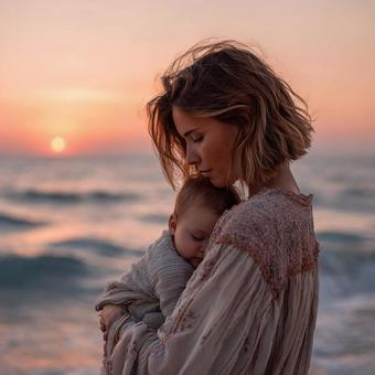 愛情あふれる親子の時間 愛情あふれる親子の時間の写真