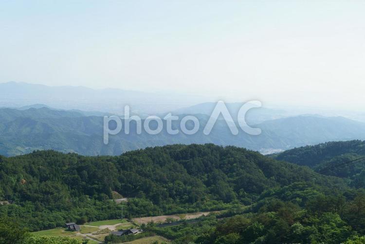 大原高原からの風景 風景,徳島,山頂の写真素材