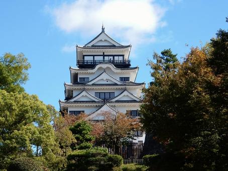 【風景写真】福山城が見える風景 福山城,天守閣,天守の写真素材