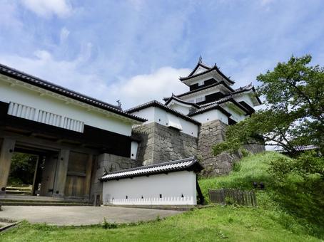 白河小峰城三重櫓と前御門3 白河小峰城三重櫓と前御門3 白河小峰城,小峰城,白河市の写真素材