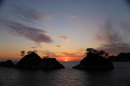 Dogashima sunset, डोगाशिमा सूर्यास्त, सूर्यास्त, dogashima, JPG