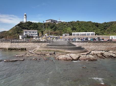 御前崎灯台 御前崎灯台 灯台,磯遊び,海の写真素材