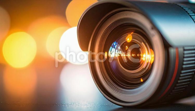 監視イメージ　街を映す防犯カメラのレンズ 監視,防犯カメラ,セキュリティーの写真素材