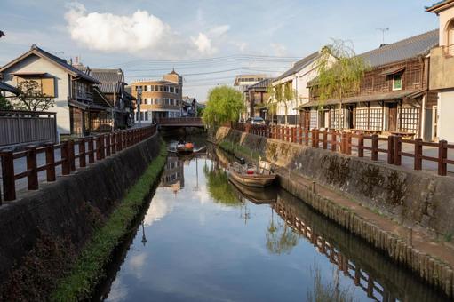 水郷佐原 水郷佐原 佐原,小野川,街並みの写真素材