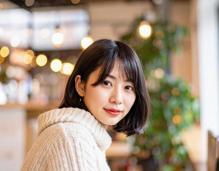 秋冬ファッション女性ポートレート 秋冬ファッション女性ポートレートの写真