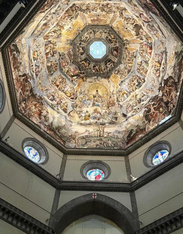 イタリアの教会　壁画 イタリア,フィレンツェ,ドゥオーモの写真素材