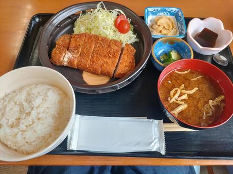 とんかつ定食 とんかつ定食 定食,とんかつ,揚げ物の写真素材