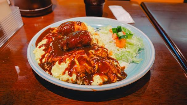 オムライス 食事,ランチ,ご飯の写真素材