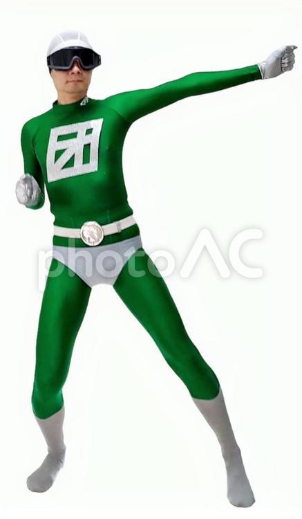 全身タイツを使わないヒーローコスプレ コスプレ,ヒーロー,ブリーフの写真素材