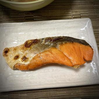 塩鮭 塩鮭,焼魚,旦那飯の写真素材