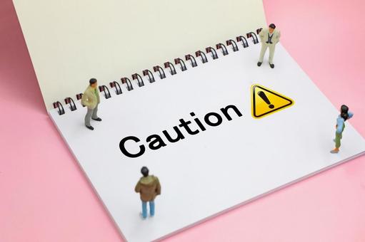 Cautionの文字素材 caution,注意,注意報の写真素材