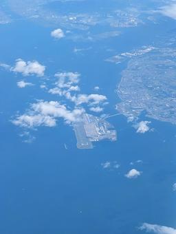 空から見た中部国際空港 空から見た中部国際空港 中部国際空港,セントレア,人工島の写真素材