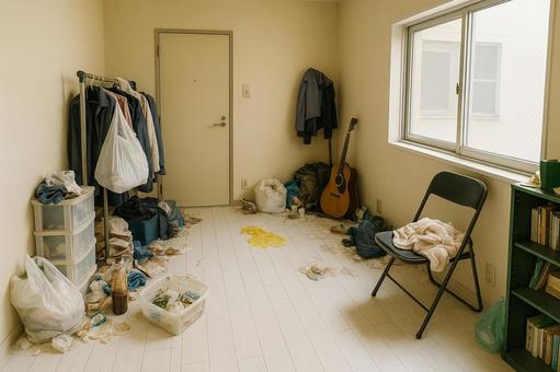 ゴミ屋敷と化した部屋2 ゴミ屋敷と化した部屋2の写真
